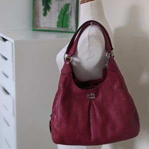 Coach  bag Maggie scarlet Dark Red leather purse